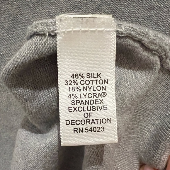 Banana Republic Silk blend Gray Button Down Cardigan. Size small Petite - Picture 7 of 9